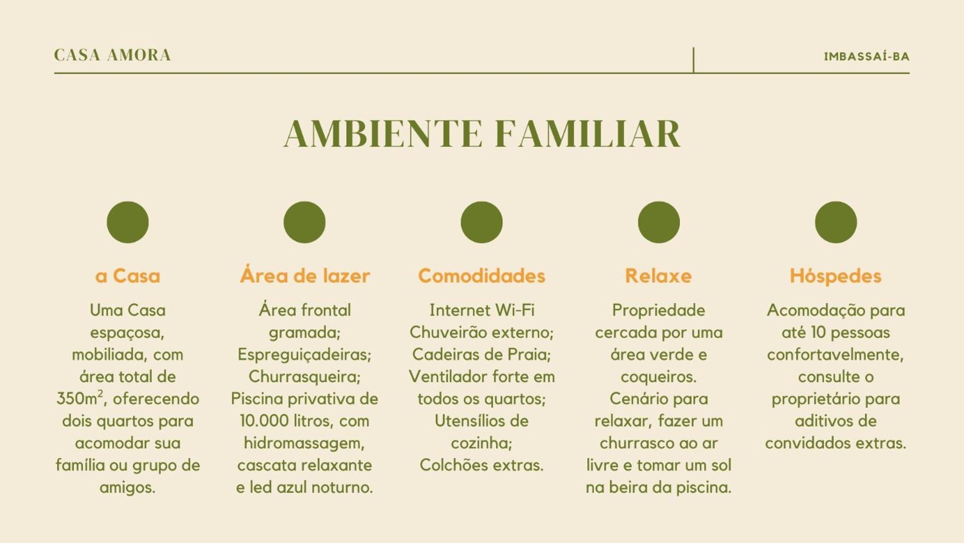 Holiday home Casa Amora Em Imbassai *